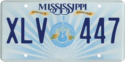 MS license plate XLV447