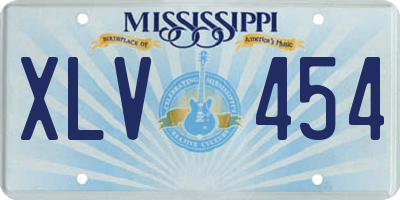 MS license plate XLV454