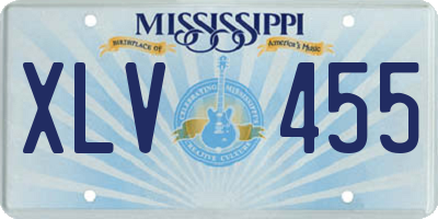 MS license plate XLV455