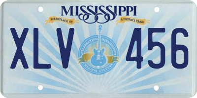MS license plate XLV456