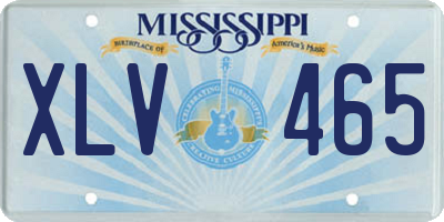MS license plate XLV465