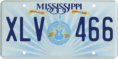 MS license plate XLV466