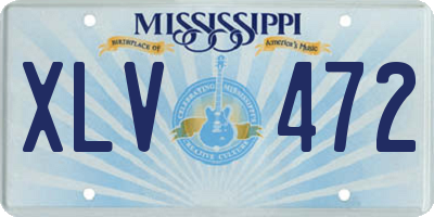 MS license plate XLV472