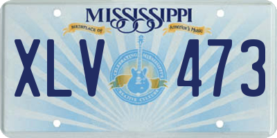 MS license plate XLV473