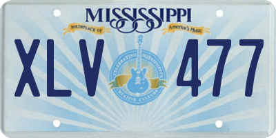 MS license plate XLV477