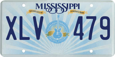 MS license plate XLV479