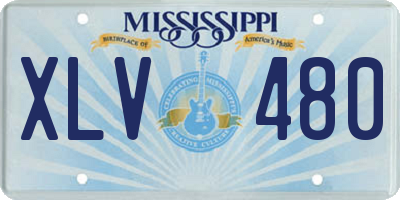 MS license plate XLV480