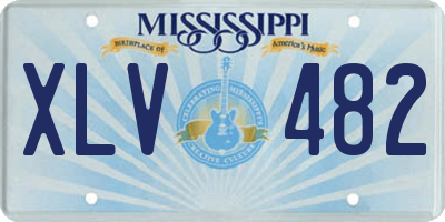 MS license plate XLV482