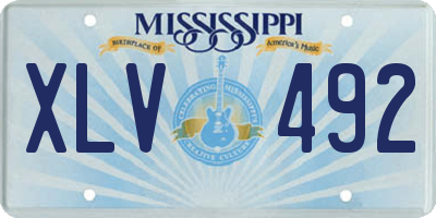 MS license plate XLV492