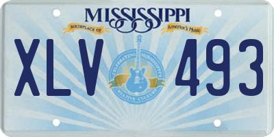 MS license plate XLV493