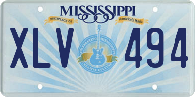 MS license plate XLV494