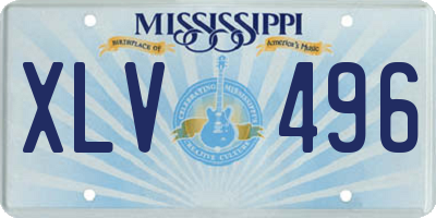 MS license plate XLV496
