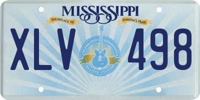 MS license plate XLV498