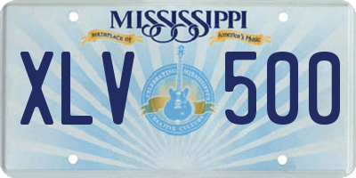 MS license plate XLV500