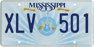 MS license plate XLV501