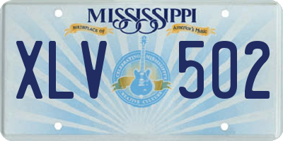 MS license plate XLV502
