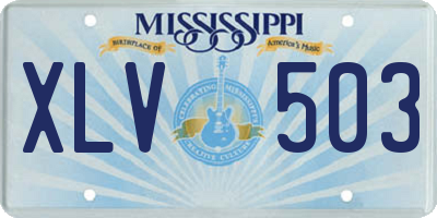 MS license plate XLV503