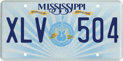 MS license plate XLV504