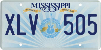 MS license plate XLV505