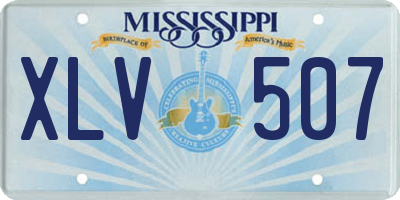 MS license plate XLV507