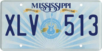 MS license plate XLV513