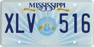 MS license plate XLV516