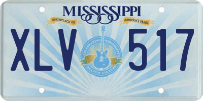 MS license plate XLV517