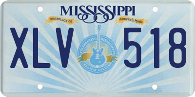 MS license plate XLV518