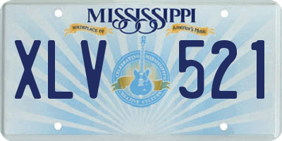 MS license plate XLV521