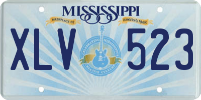 MS license plate XLV523