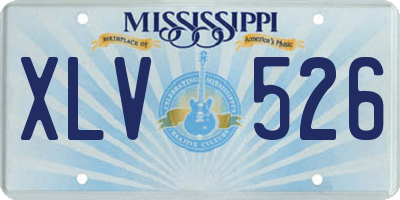 MS license plate XLV526