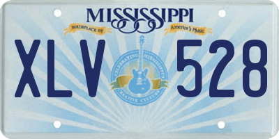 MS license plate XLV528