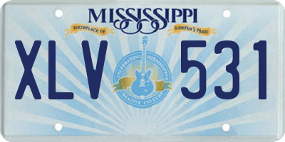 MS license plate XLV531