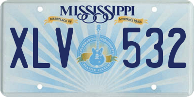 MS license plate XLV532