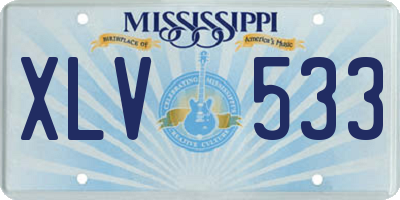 MS license plate XLV533