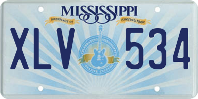 MS license plate XLV534
