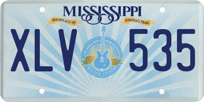 MS license plate XLV535