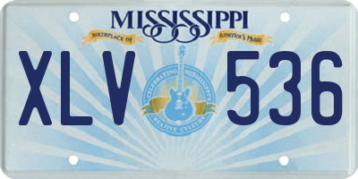 MS license plate XLV536