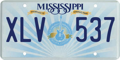 MS license plate XLV537