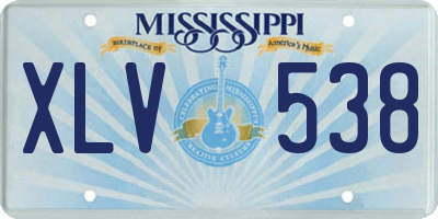 MS license plate XLV538