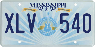 MS license plate XLV540