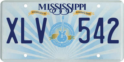 MS license plate XLV542