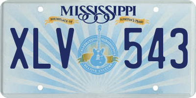 MS license plate XLV543