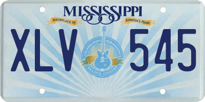MS license plate XLV545