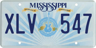 MS license plate XLV547