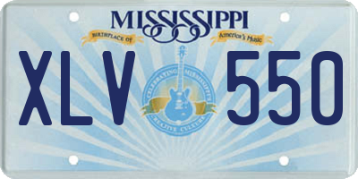 MS license plate XLV550