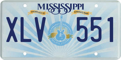 MS license plate XLV551