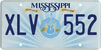 MS license plate XLV552
