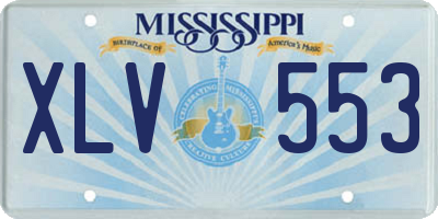 MS license plate XLV553