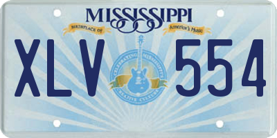 MS license plate XLV554